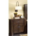 Progressive Furniture Progressive Furniture P611-44 Trestlewood Rustic Style Night Stand; Mesquite Pine P611-44